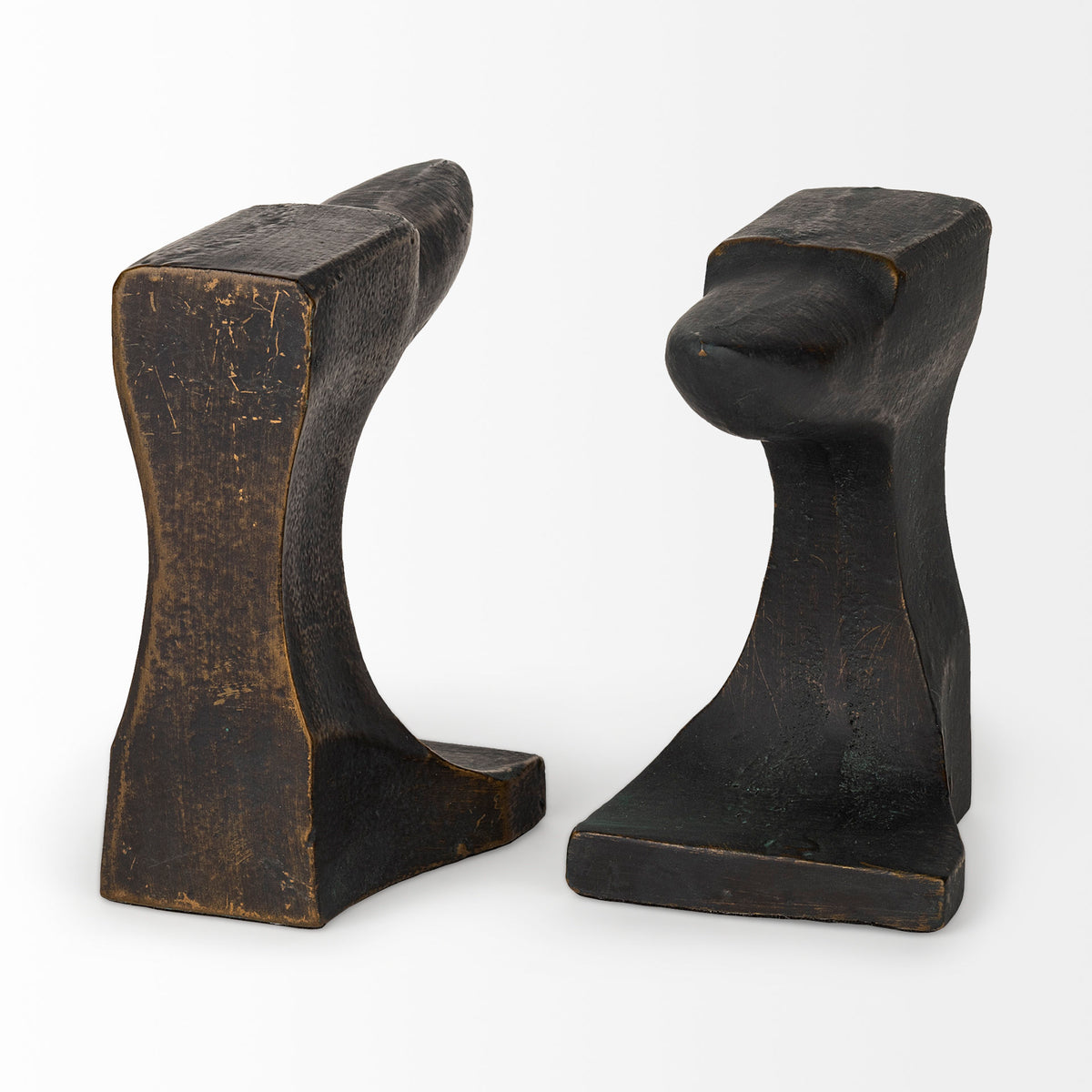 Anvilia Black/Gold Anvil Shaped Bookends (Set of 2) - Ornate Home
