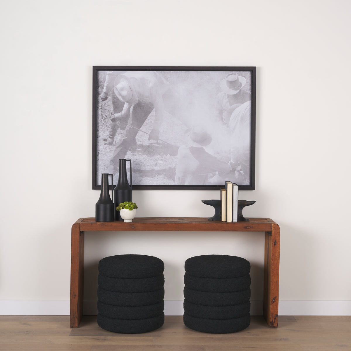 Anvilia Black/Gold Anvil Shaped Bookends (Set of 2) - Ornate Home