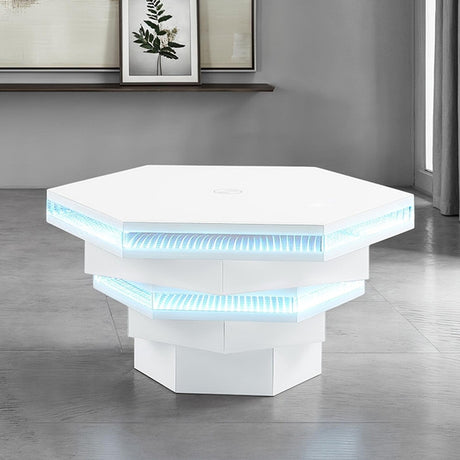 Anwar White Rectangular Cocktail Table - Ornate Home