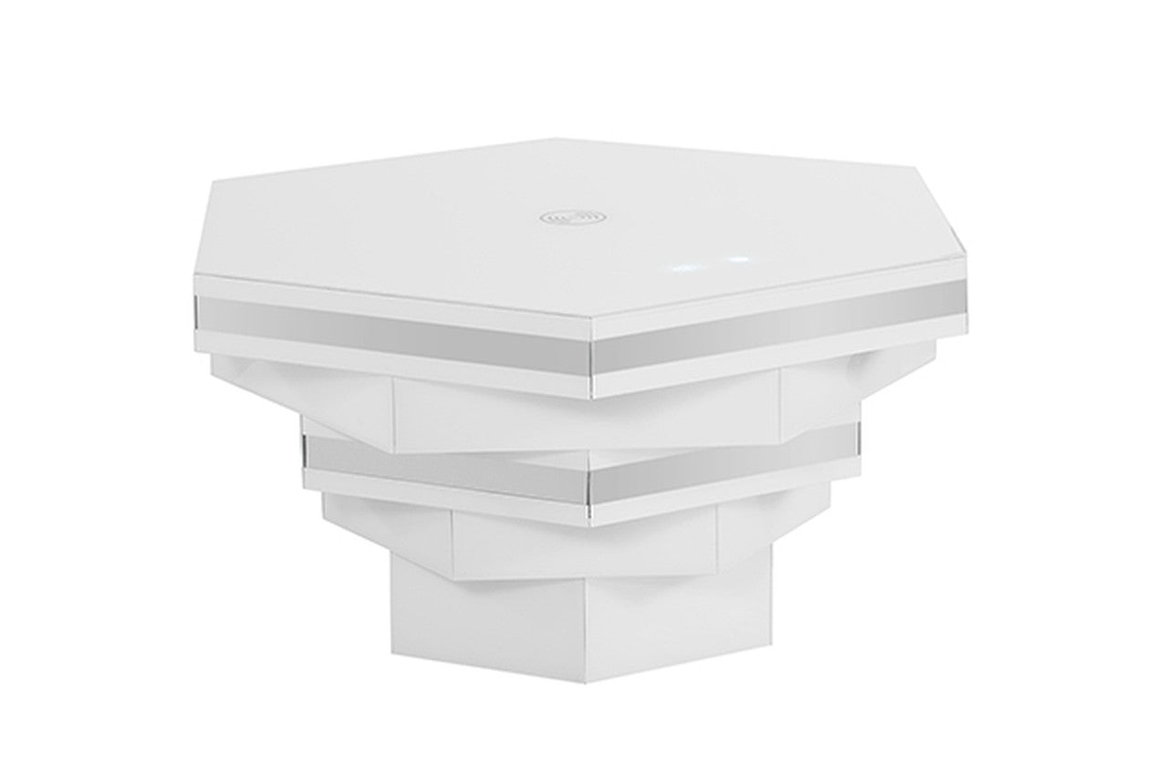Anwar White Rectangular Cocktail Table - Ornate Home