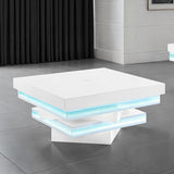 Anwar White Square Cocktail Table - Ornate Home
