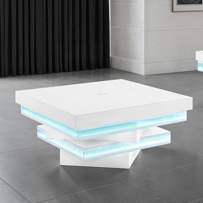 Anwar White Square Cocktail Table - Ornate Home