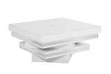 Anwar White Square Cocktail Table - Ornate Home