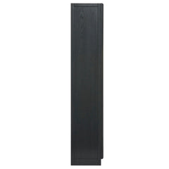 Anwen Black/Oak Solid Wood and Glass Display Cabinet - Ornate Home