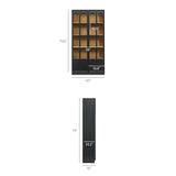 Anwen Black/Oak Solid Wood and Glass Display Cabinet - Ornate Home