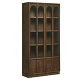Anwen Walnut Solid Wood and Glass Display Cabinet - Ornate Home