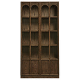 Anwen Walnut Solid Wood and Glass Display Cabinet - Ornate Home