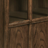 Anwen Walnut Solid Wood and Glass Display Cabinet - Ornate Home
