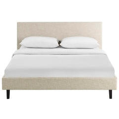 Anya Beige Fabric Full Bed - Ornate Home