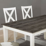 Anya Distressed White/Distressed Gray 7 Pc. Dining Table Set - Ornate Home