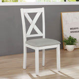 Anya Distressed White/Distressed Gray 7 Pc. Dining Table Set - Ornate Home