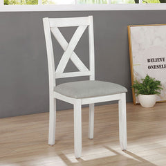 Anya Distressed White/Distressed Gray 7 Pc. Dining Table Set - Ornate Home