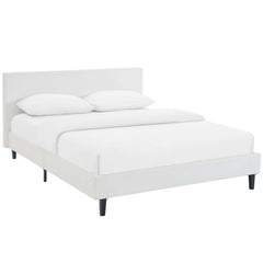 Anya Vinyl White Full Bed - Ornate Home