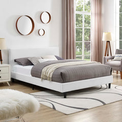 Anya White Fabric Full Bed - Ornate Home