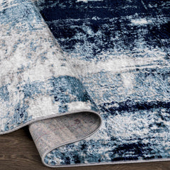 Apas Abstract Blue Area Rug - Ornate Home
