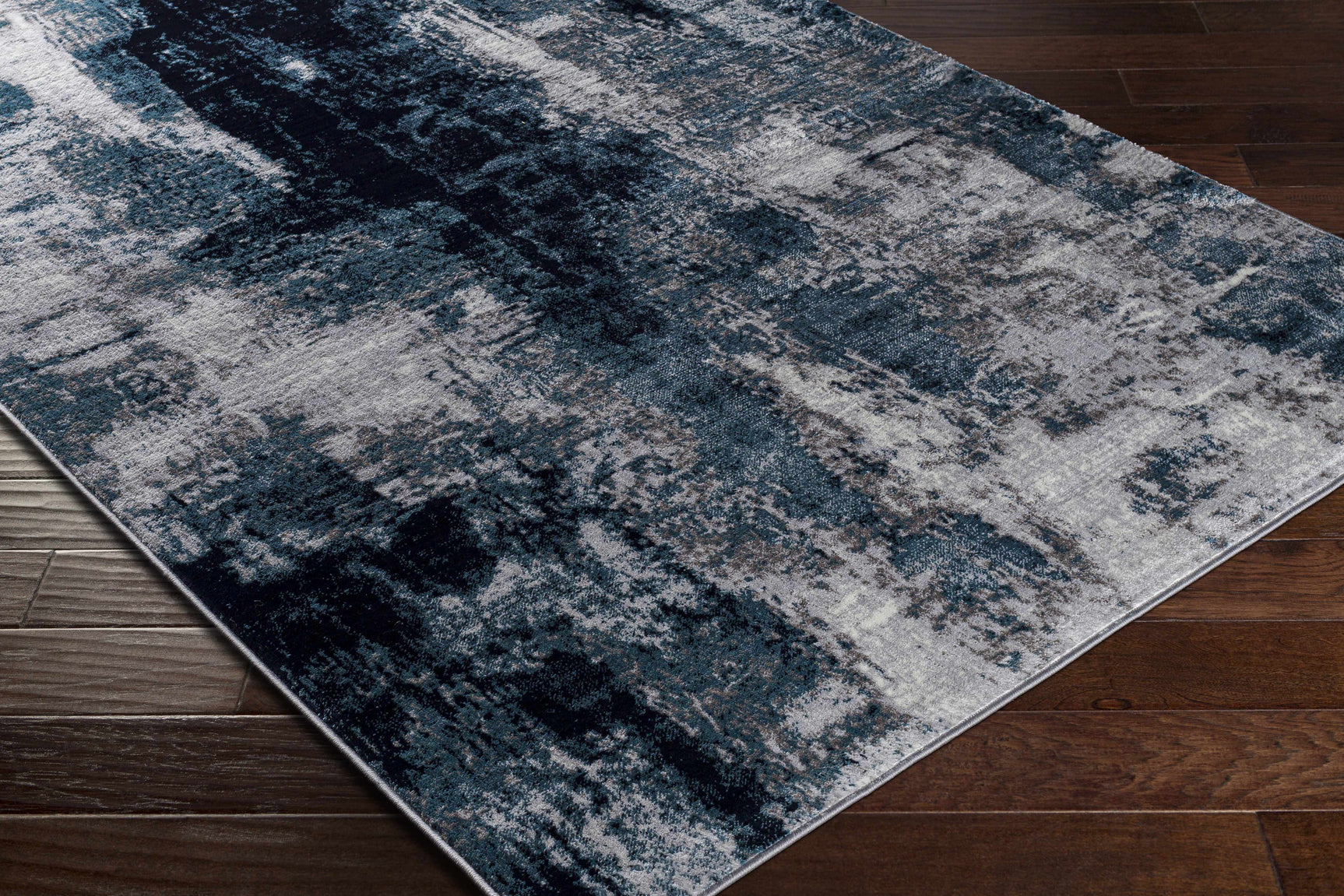 Apas Abstract Blue Area Rug - Ornate Home