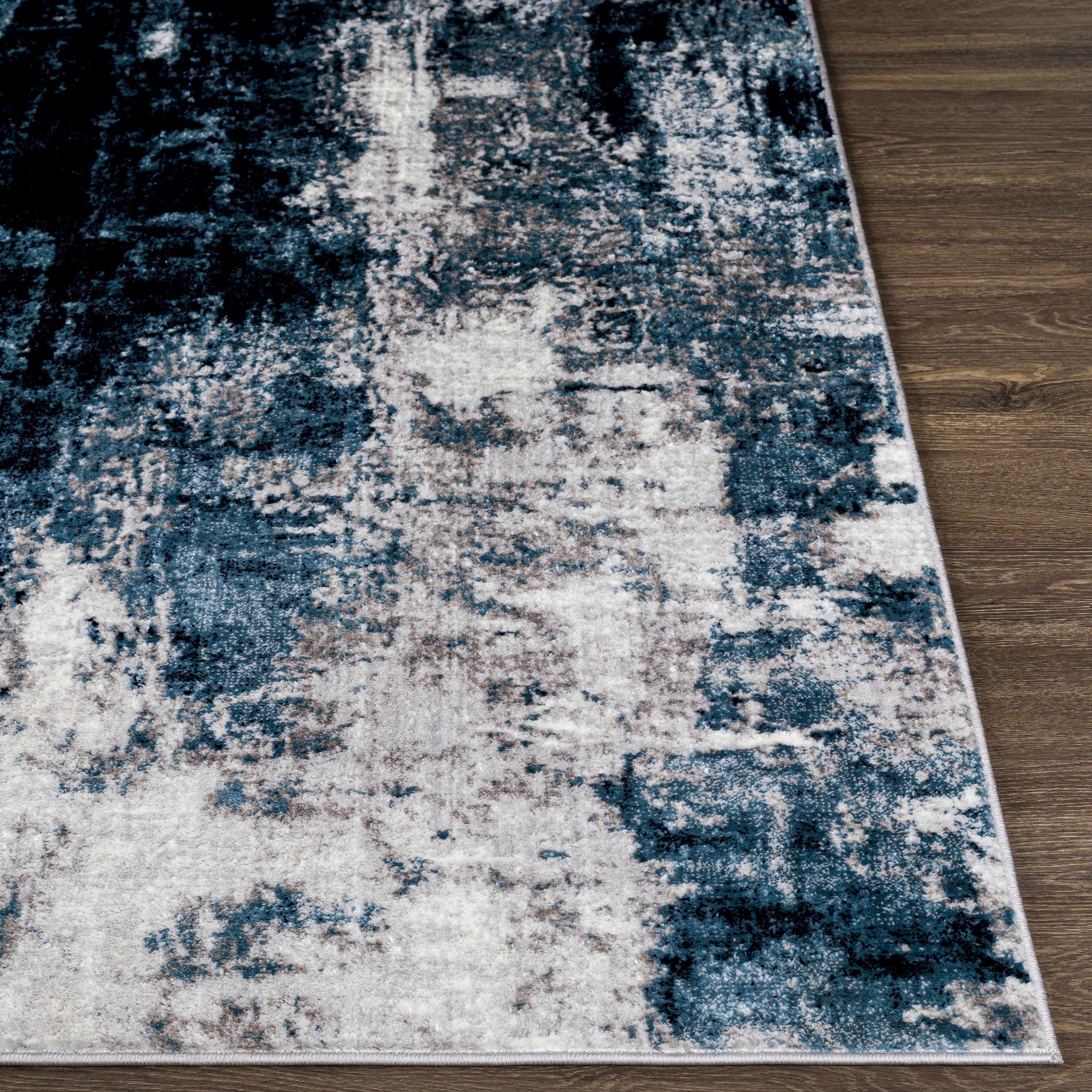 Apas Abstract Blue Area Rug - Ornate Home