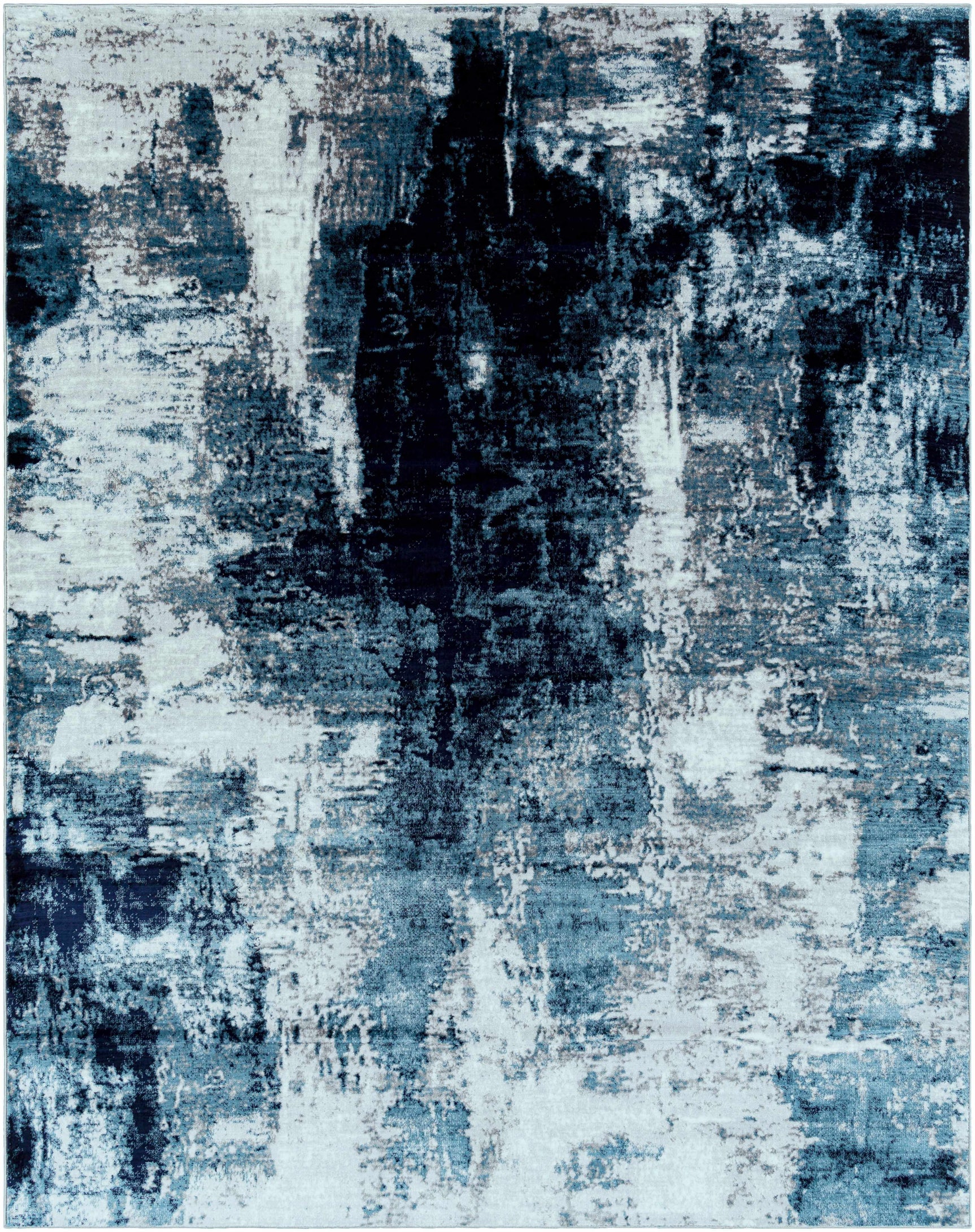 Apas Abstract Blue Area Rug - Ornate Home