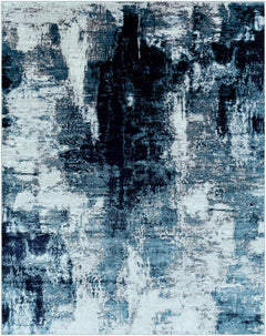 Apas Abstract Blue Area Rug - Ornate Home