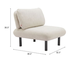 Aperto Beige Accent Chair - Ornate Home