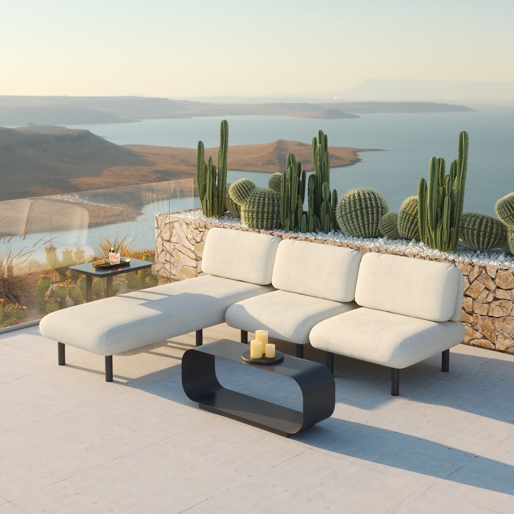 Aperto Beige Outdoor Accent Chair - Ornate Home
