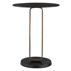 Aperture Black/Brass Accent Table - Ornate Home