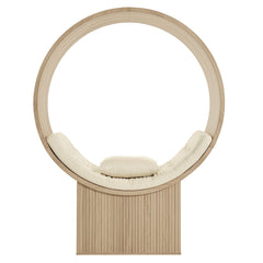 Aperture Natural/Ivory Round Alcove Accent Chair - Ornate Home