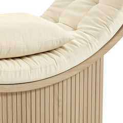 Aperture Natural/Ivory Round Alcove Accent Chair - Ornate Home