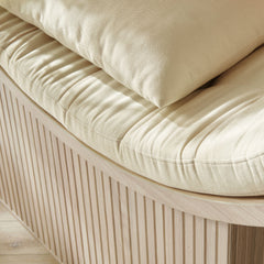 Aperture Natural/Ivory Round Alcove Accent Chair - Ornate Home