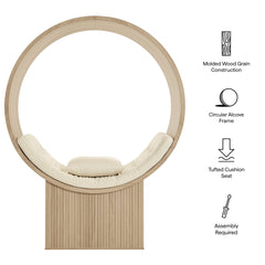 Aperture Natural/Ivory Round Alcove Accent Chair - Ornate Home