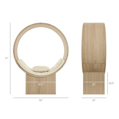 Aperture Natural/Ivory Round Alcove Accent Chair - Ornate Home