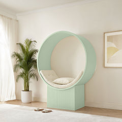 Aperture Sage/Ivory Round Alcove Accent Chair - Ornate Home