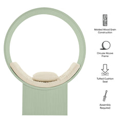 Aperture Sage/Ivory Round Alcove Accent Chair - Ornate Home