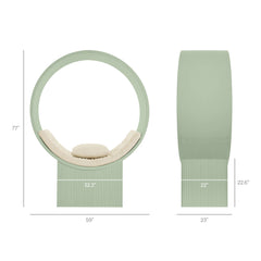 Aperture Sage/Ivory Round Alcove Accent Chair - Ornate Home