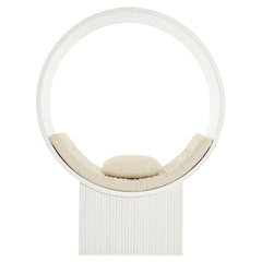 Aperture White/Ivory Round Alcove Accent Chair - Ornate Home