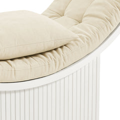 Aperture White/Ivory Round Alcove Accent Chair - Ornate Home