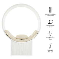 Aperture White/Ivory Round Alcove Accent Chair - Ornate Home