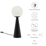 Apex White/Black Glass Globe Glass Table Lamp - Ornate Home