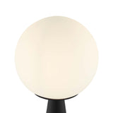 Apex White/Black Glass Globe Glass Table Lamp - Ornate Home