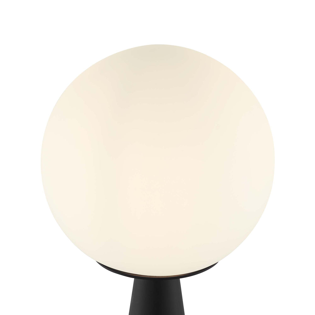 Apex White/Black Glass Globe Glass Table Lamp - Ornate Home