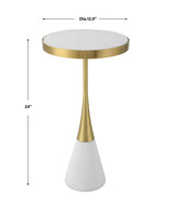 Apex White Concrete Accent Table - Ornate Home
