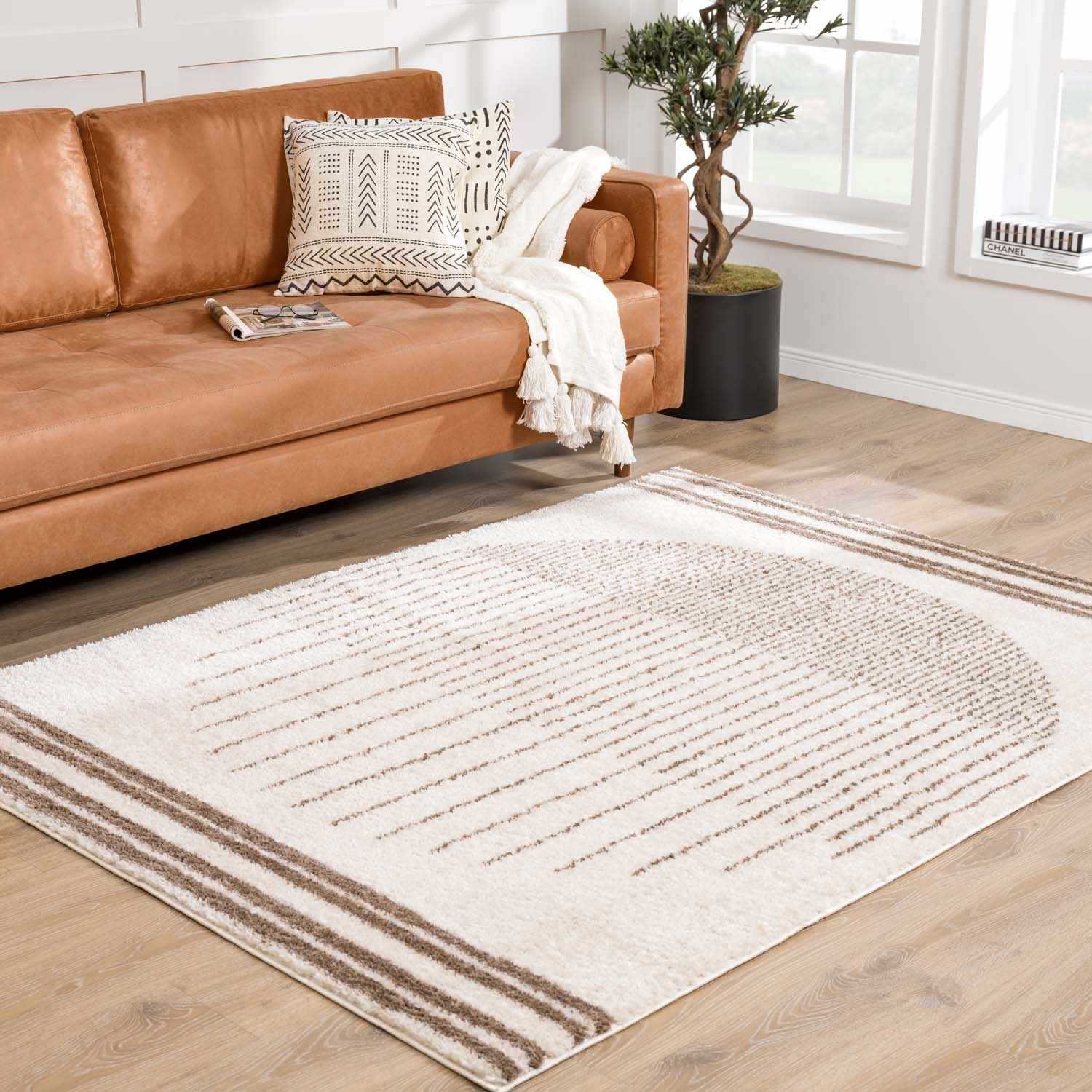 Apichu Brown Washable Area Rug - Ornate Home