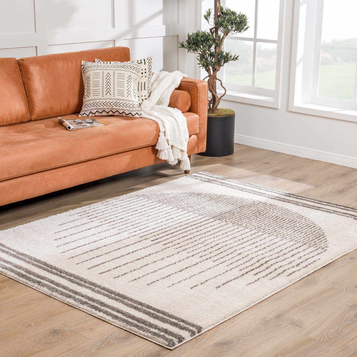 Apichu Charcoal Washable Area Rug - Ornate Home