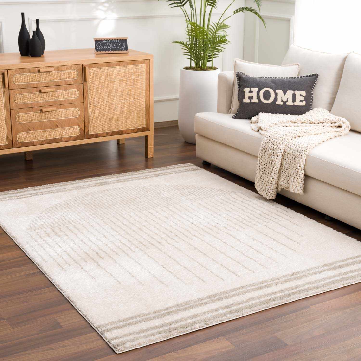 Apichu Gray Washable Area Rug - Ornate Home
