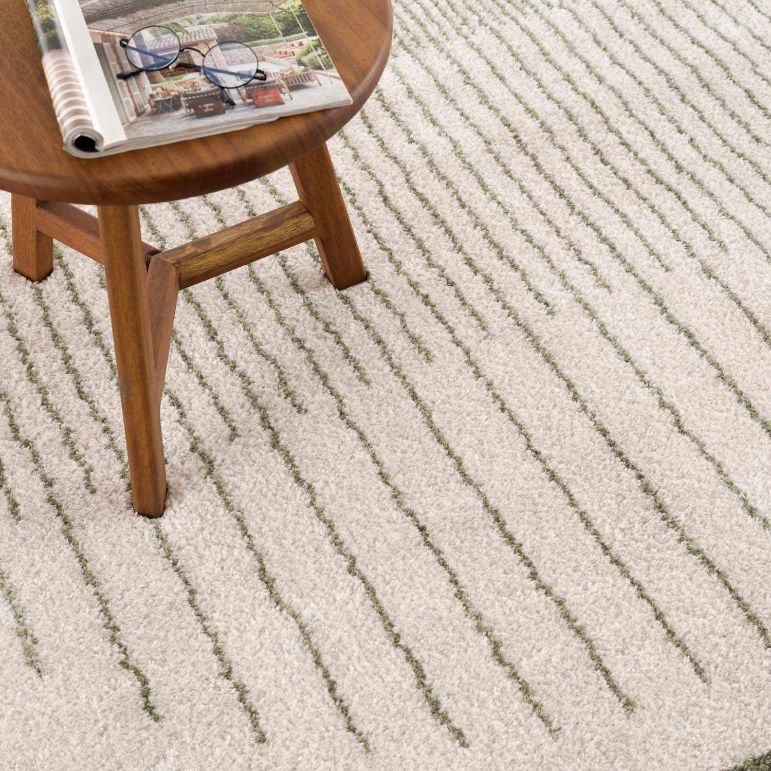 Apichu Green Washable Area Rug - Ornate Home