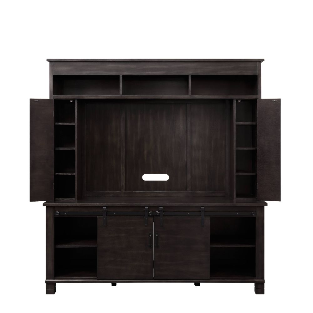 Apison Espresso Entertainment Center - Ornate Home