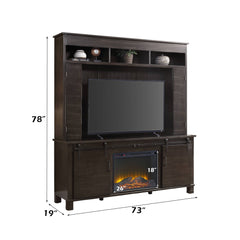 Apison Espresso Entertainment Center w/Fireplace - Ornate Home