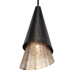 Apollo Black/Gold 1 Light Mini Pendant - Ornate Home