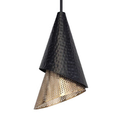 Apollo Black/Gold 1 Light Mini Pendant - Ornate Home