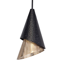 Apollo Black/Gold 1 Light Mini Pendant - Ornate Home